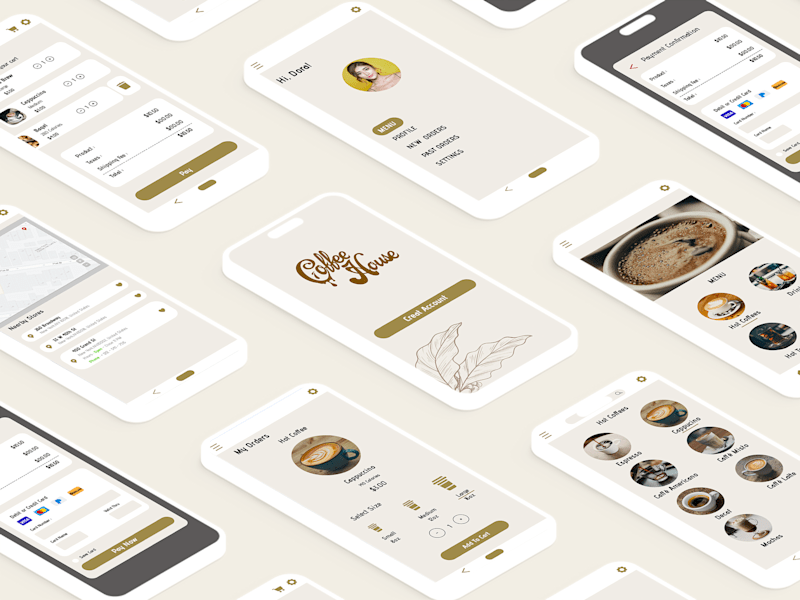 Cover image for Coffee House Wireframes by Ana on Dribbble