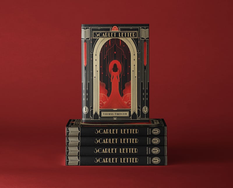 Cover image for The Scarlet Letter Art Deco Book Cover
