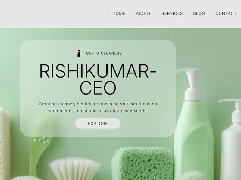 Cover image for Cleaning services website