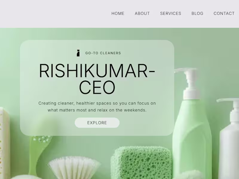 Cover image for Cleaning services website