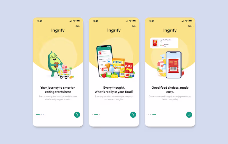 Cover image for Ingrify – AI-Powered Food Insights App Design