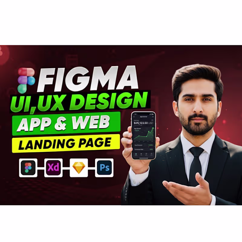 Cover image for Figma UI/UX Design for Mobile & Web Apps