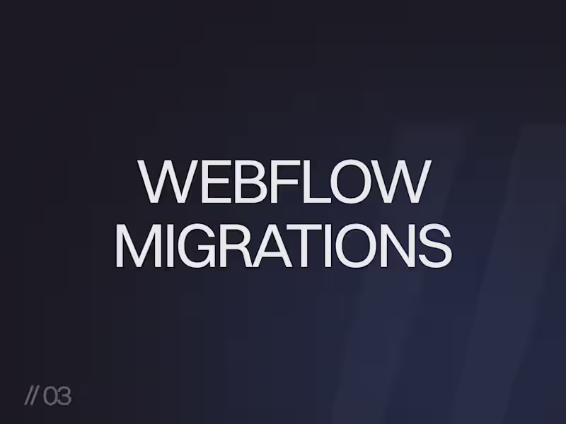 Cover image for Webflow Website Migration