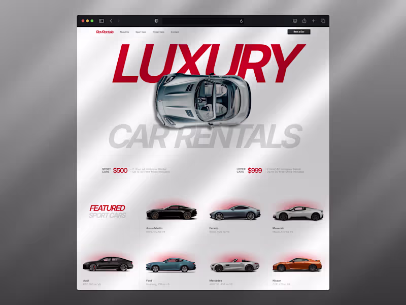 Cover image for Luxury cars deserve a luxurious website. Streamlined design ...