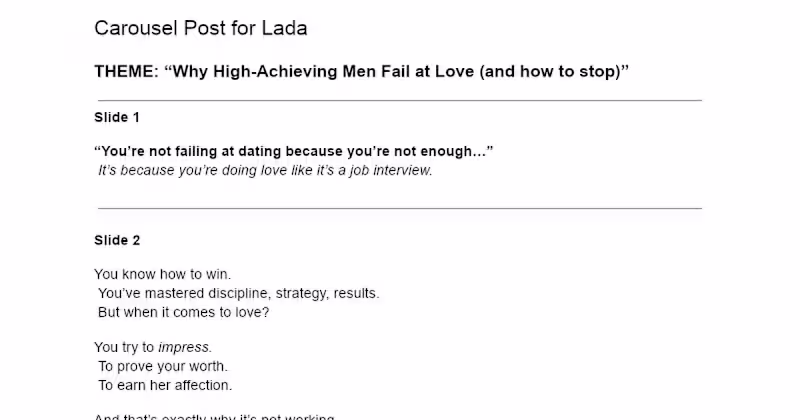 Cover image for  carousel post - Why High-Achieving Men Fail at Love