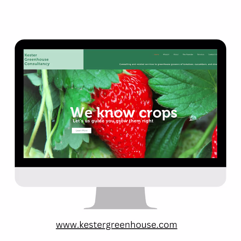 Cover image for Website Design for a Greenhouse Consultant Expert