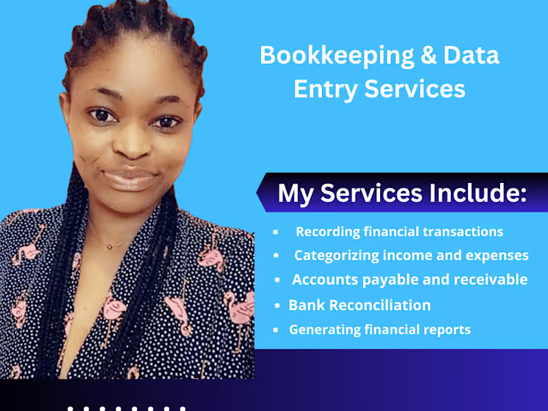 Cover image for organized bookkeeping services using QuickBooks Online