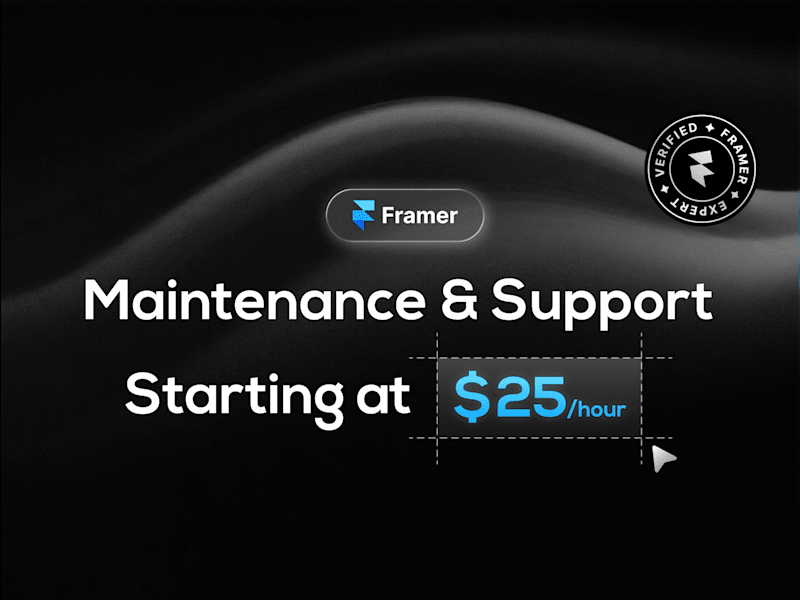 Cover image for Framer Website Maintenance & Support