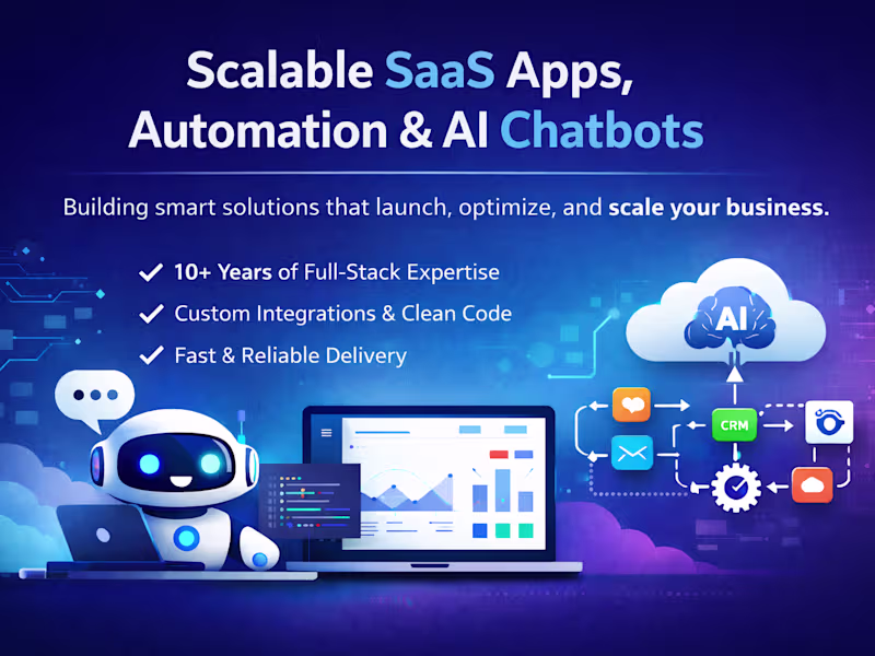 Cover image for Full-Stack Development, Automation & AI Chatbot Solutions