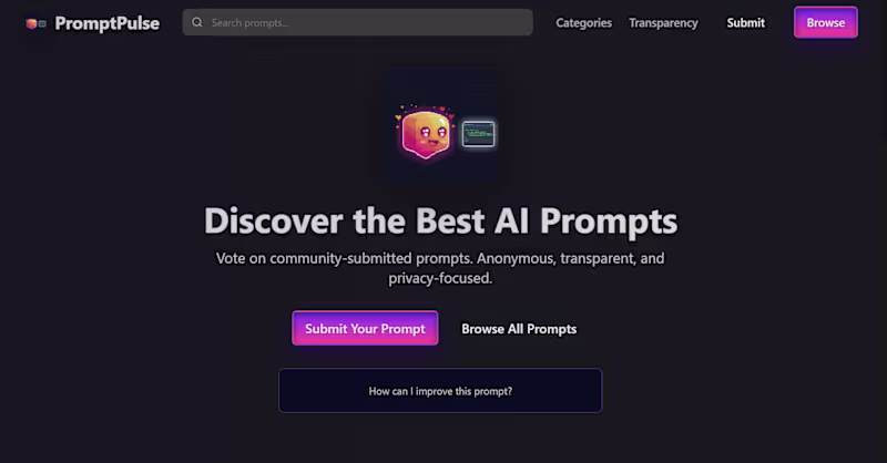 Cover image for PromptPulse - AI Marketplace https://prompturway-main-r44oar...