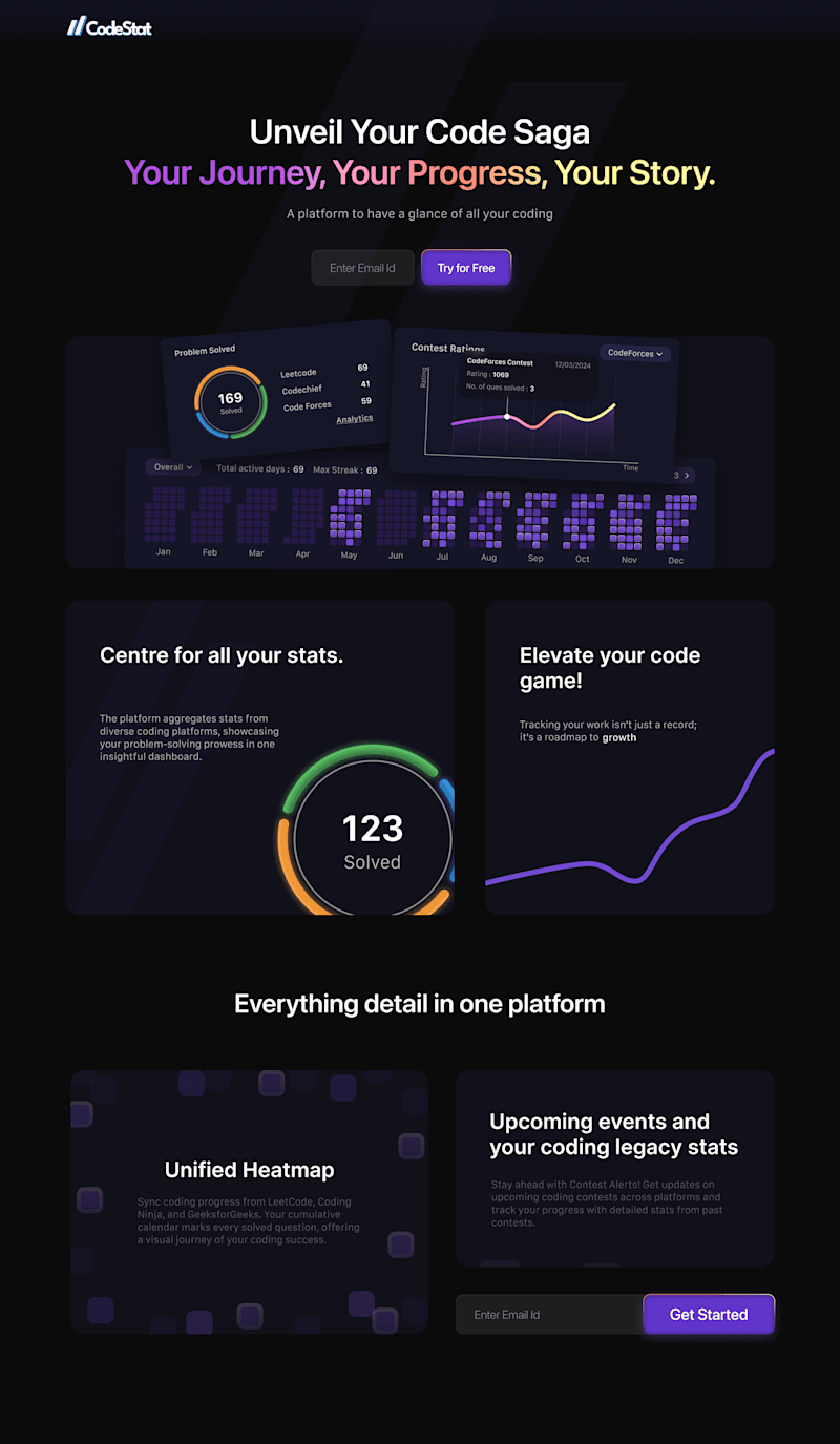 Cover image for Landing page for a coding tool 
