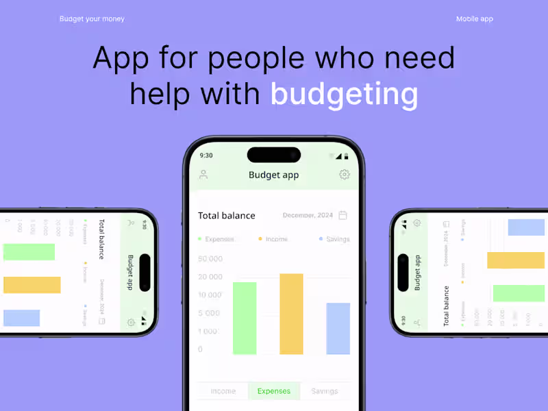Cover image for Budget mobile app | UX/UI Design