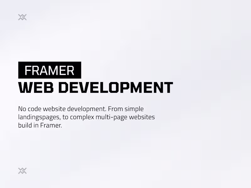 Cover image for Framer Web Development