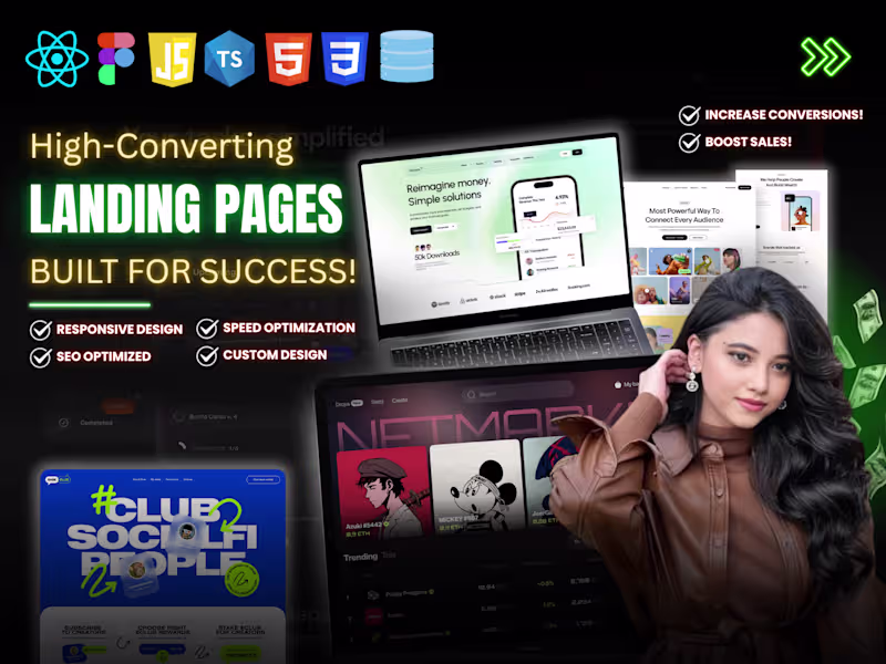 Cover image for High-Converting Landing Page Design & Development |SEO Optimized