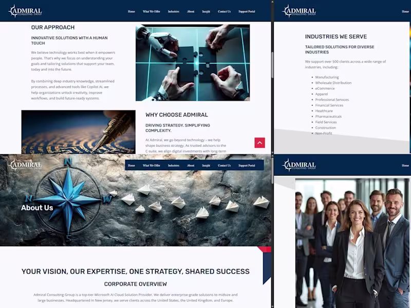 Cover image for Admiral - Enterprise Consulting Website & CMS Development