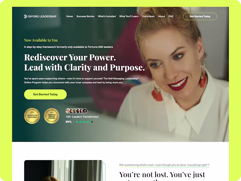 Cover image for Self-Managing Leadership® online programme