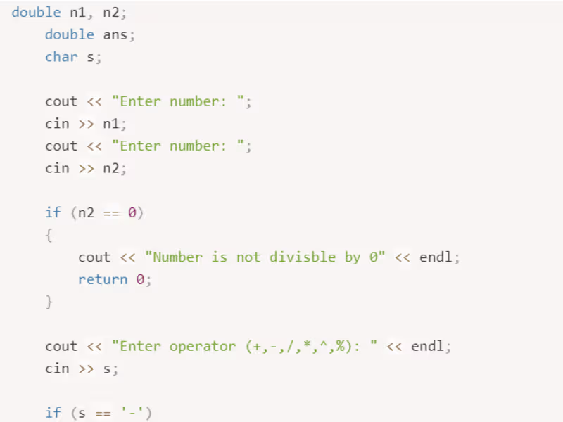 Cover image for Calculator using C++