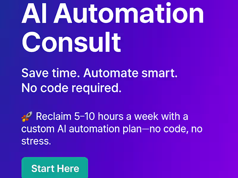 Cover image for AI Automation Consultation