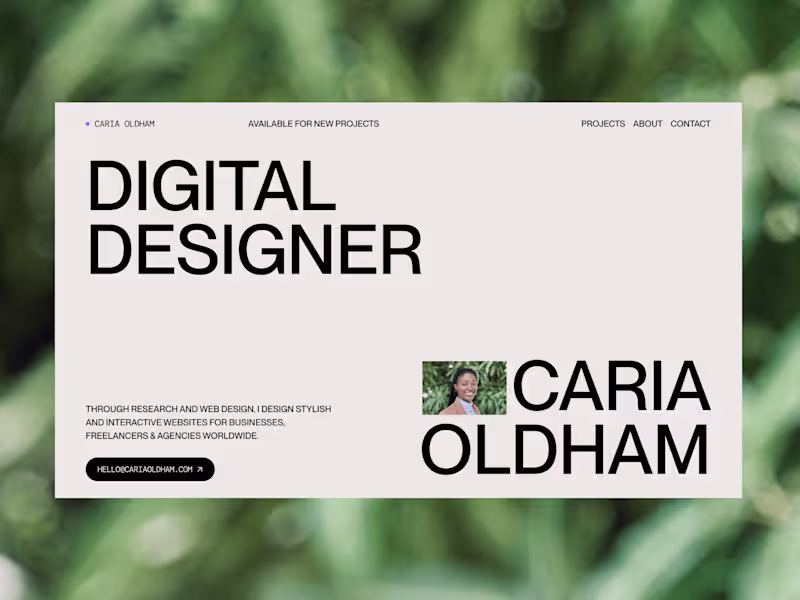 Cover image for Portfolio Website for Webflow Developer