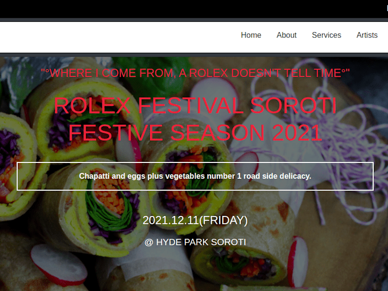 Cover image for Festival website