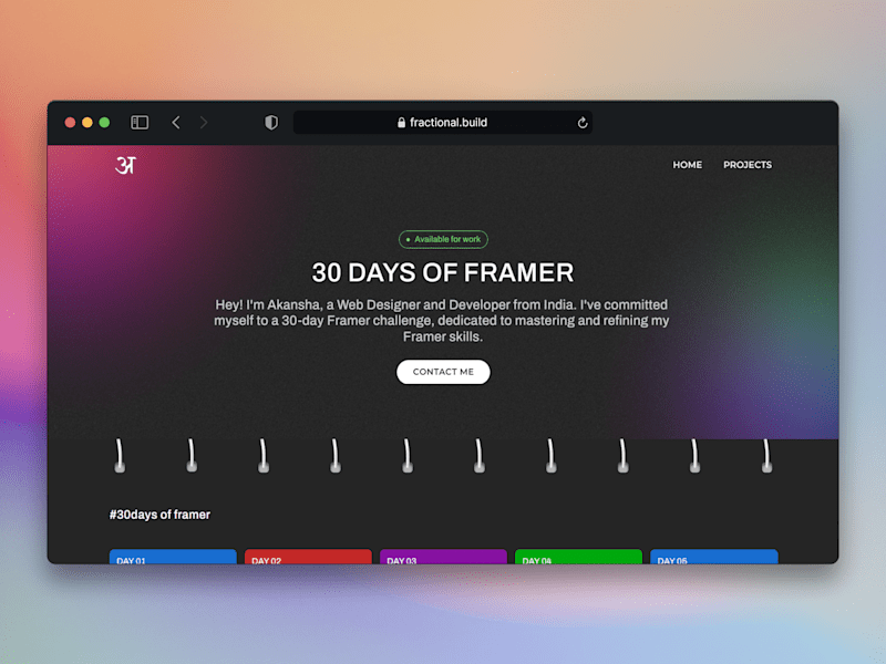 Cover image for 30 Days of Framer Challenge