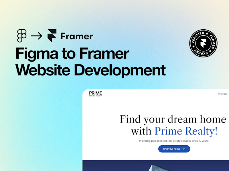 Cover image for Figma to Framer Website Development