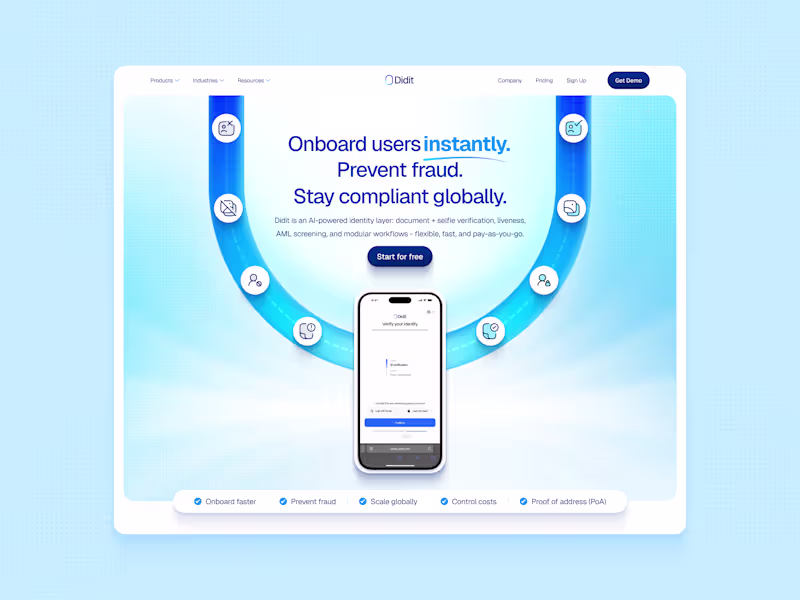 Cover image for Didit raised $2M+ from YC. Here’s how I’d redesign their lan...