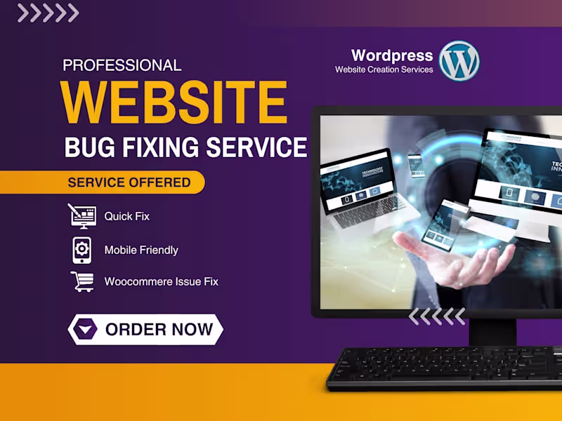 Cover image for WordPress bug fixing service