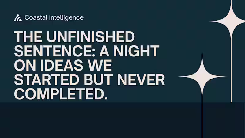 Cover image for When Coastal Intelligence reached out about a Creative Strat...