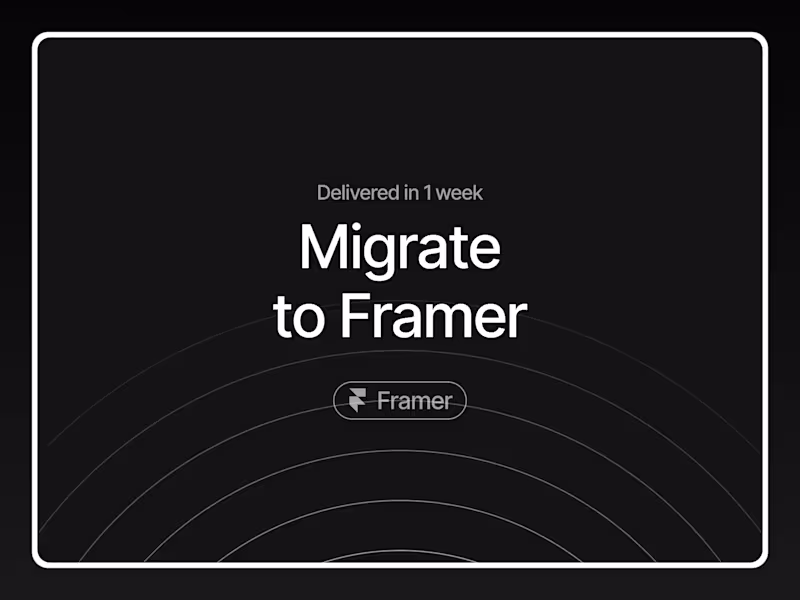 Cover image for Migrate to Framer