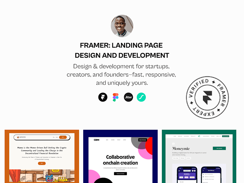 Cover image for FRAMER: LANDING PAGE  DESIGN AND DEVELOPMENT