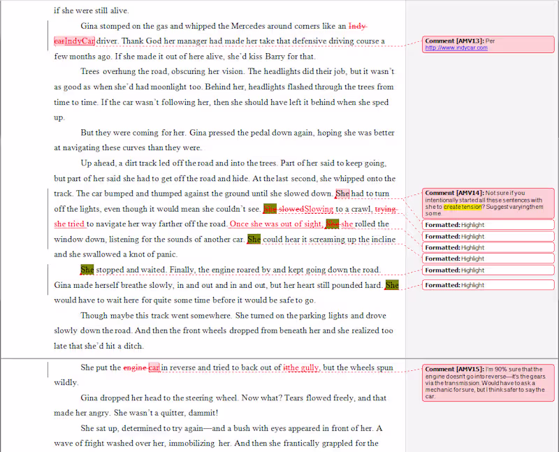 Cover image for line editing mock-up