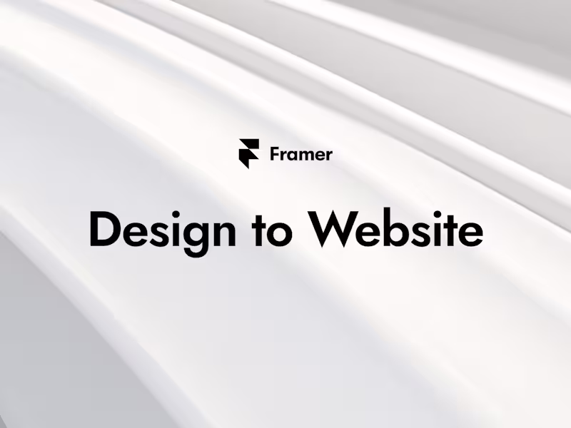 Cover image for Framer website from your design file