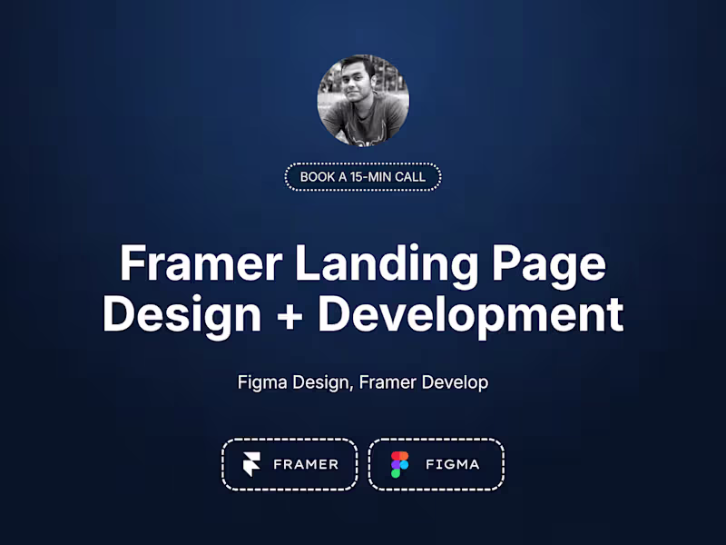 Cover image for Framer Landing Page Design & Development