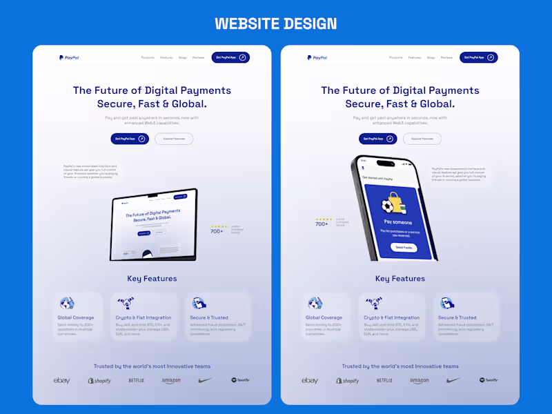 Cover image for Modern, High-Impact Website Design for Web2 & Web3 Brands