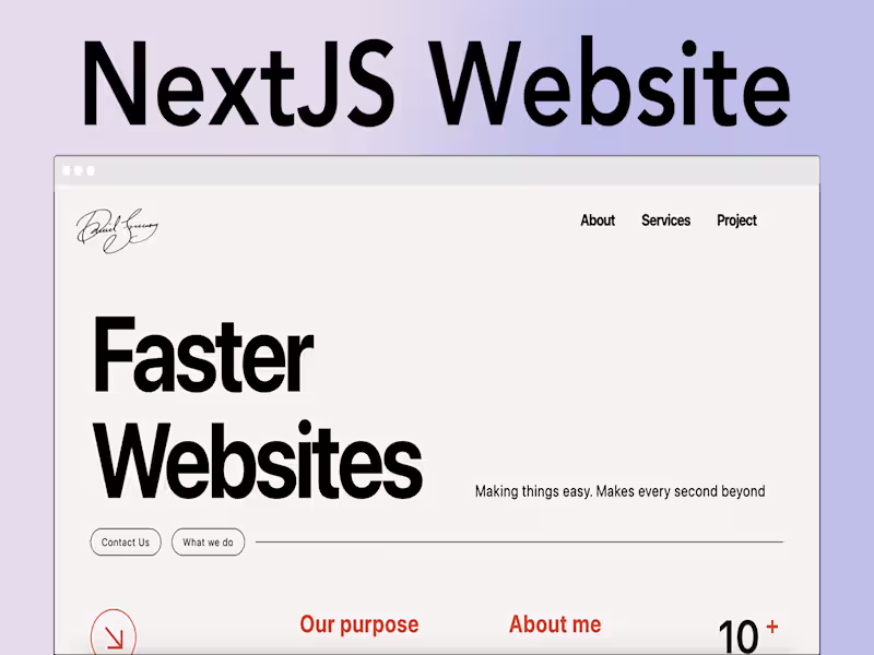 Cover image for Creating a NextJS Website