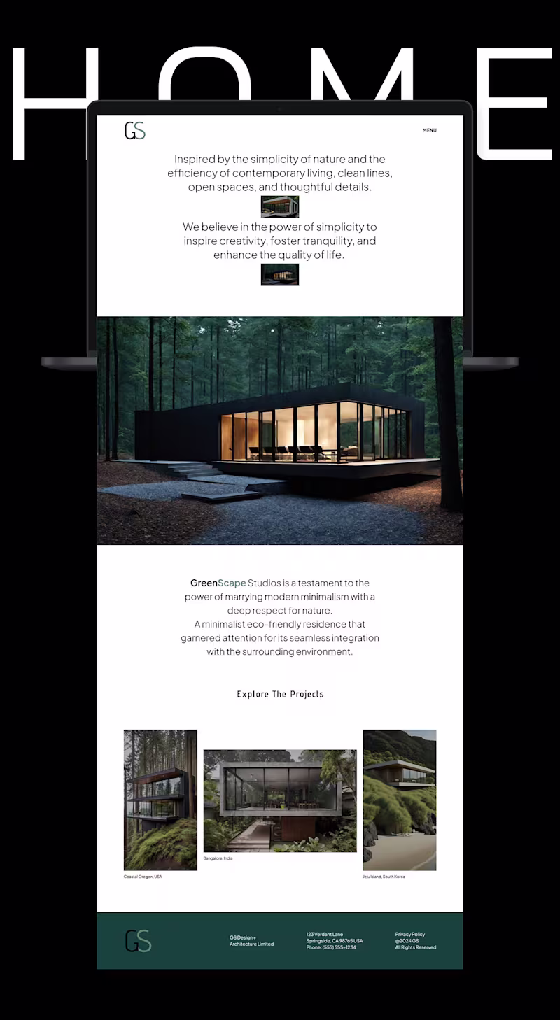 Cover image for Green Scape Architecture Website Design