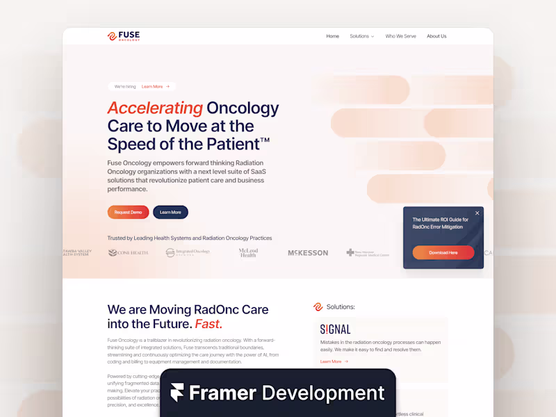 Cover image for AI-Driven Radiation Oncology Software Suite Website - Fuse