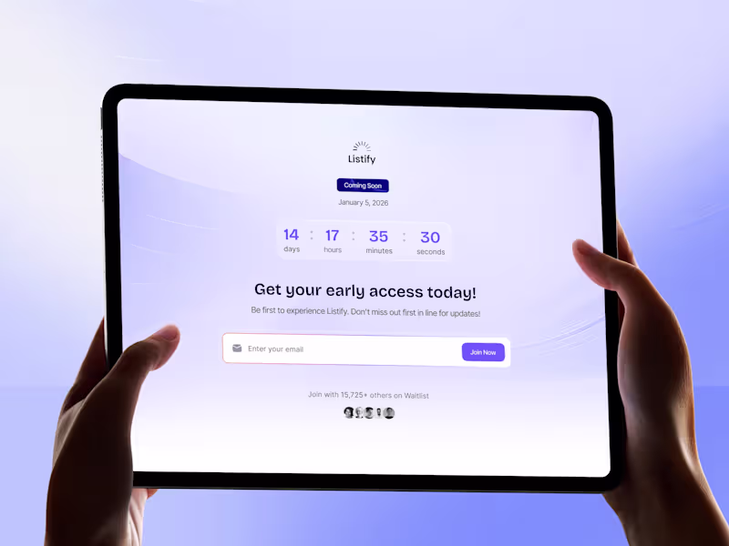Cover image for Listify | Modern Waitlist Template