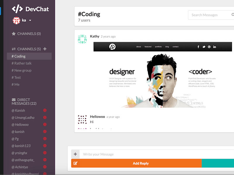 Cover image for Business Chat Application 