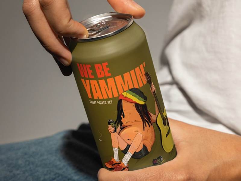 Cover image for Illustrated Beer Label: “We Be Yammin’”