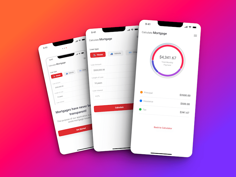 Cover image for Mortgage Calculator App