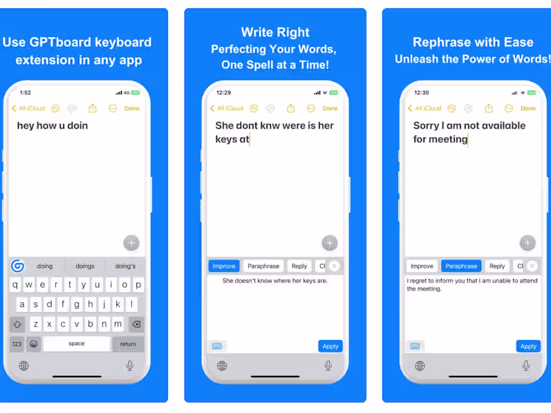 Cover image for GPTboard - ChatGPT keyboard