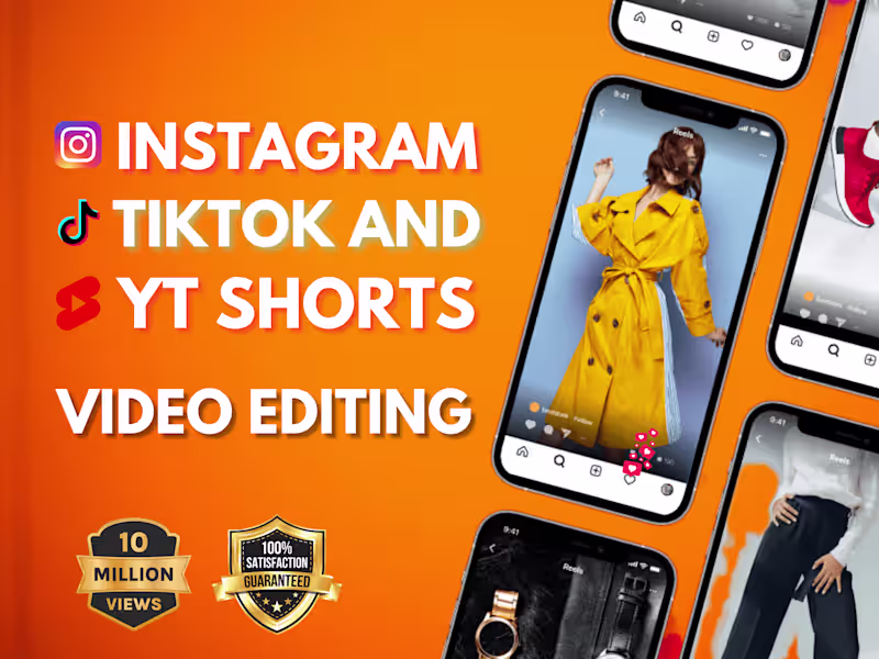 Cover image for I will do expert editing for Instagram reels, TikTok, and YT