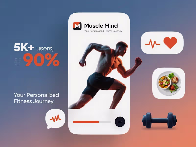 Cover image for Muscle Mind Fitness & Nutrition App Development