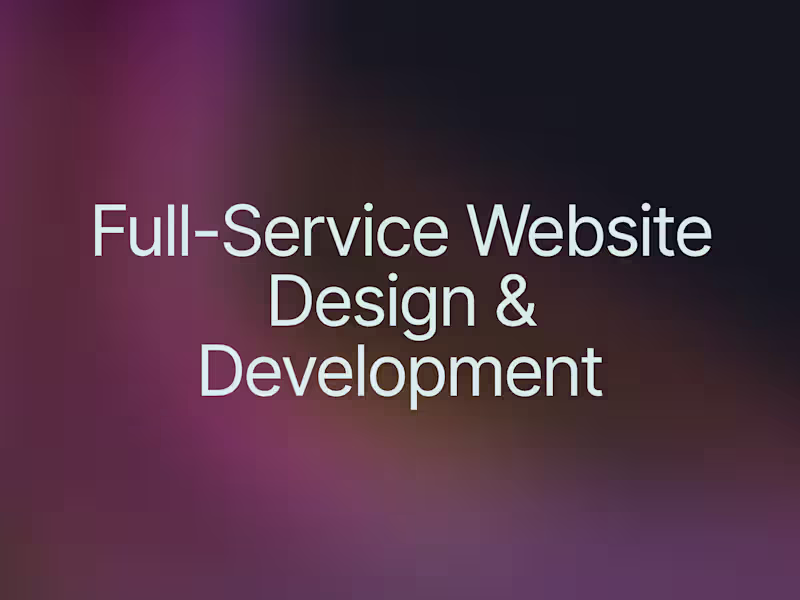 Cover image for Website Design & Development
