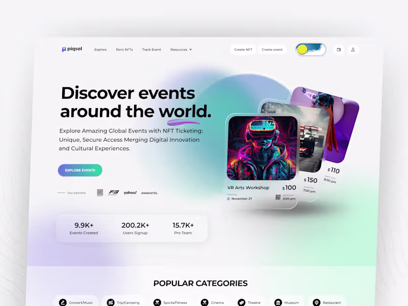 Cover image for Piqsol - NFT Marketplace & Event Ticketing