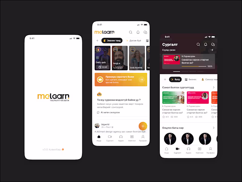Cover image for Melearn social-learning app
