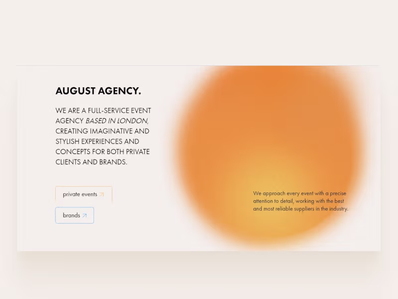 Cover image for Event Agency Main Page