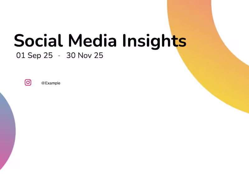 Cover image for Social Media Insights & Performance Analysis (Monthly)